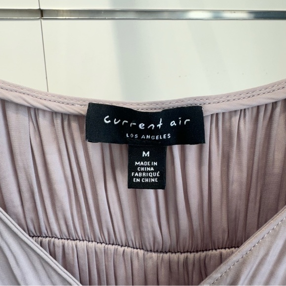 Light purple,gray silky top. Wrap look. - Picture 3 of 5